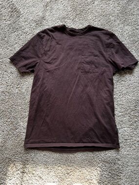 Kenneth Cole Men's Dark Brown Short Sleeve Pocket Tee
